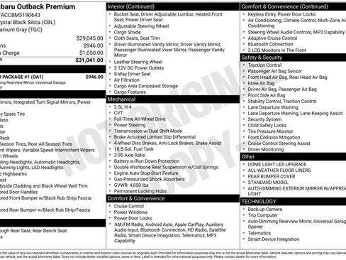 Used 2021 Subaru Outback Premium w/ Popular Package #1 AWD/4WD image 5