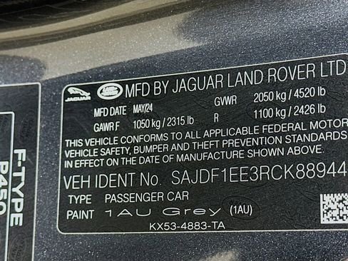 New 2024 Jaguar F-TYPE R-Dynamic RWD image 41