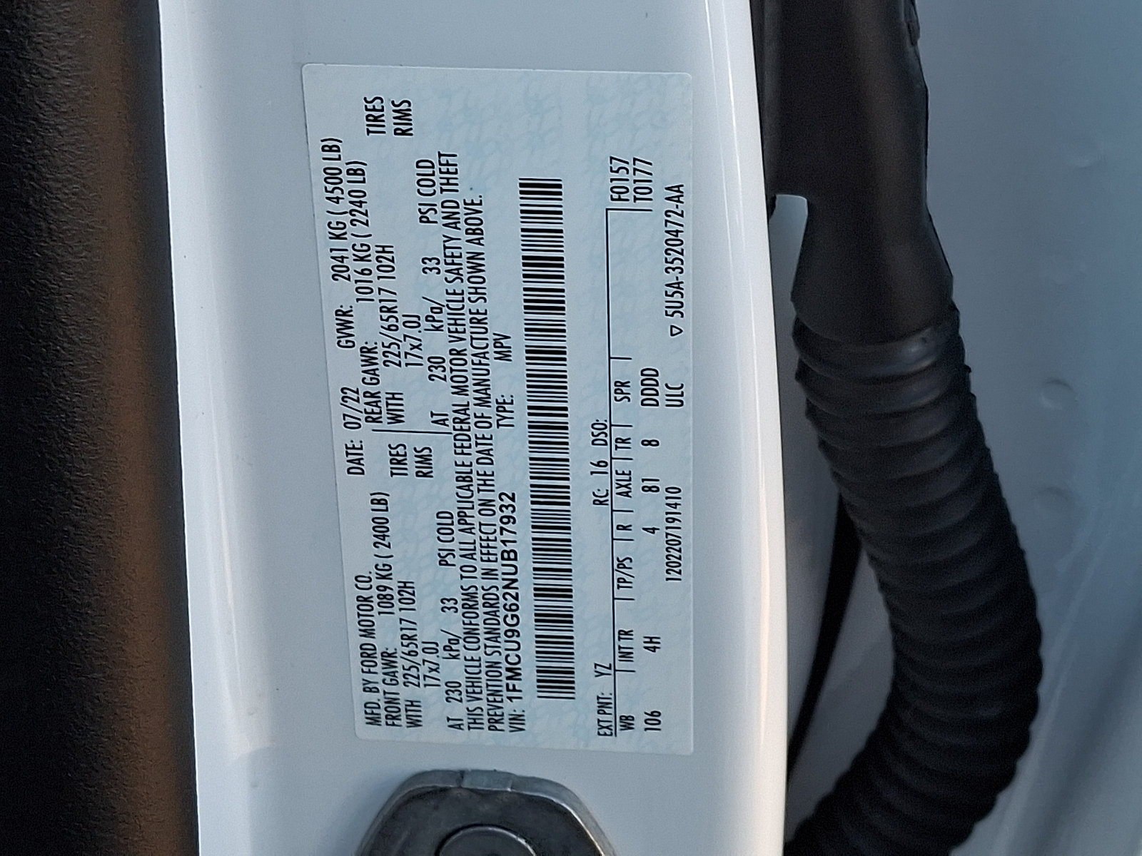 Certified 2022 Ford Escape SE AWD/4WD image 28
