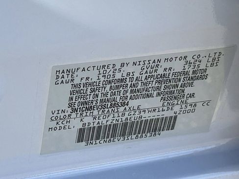 New 2025 Nissan Versa SV w/ Trunk Package image 19