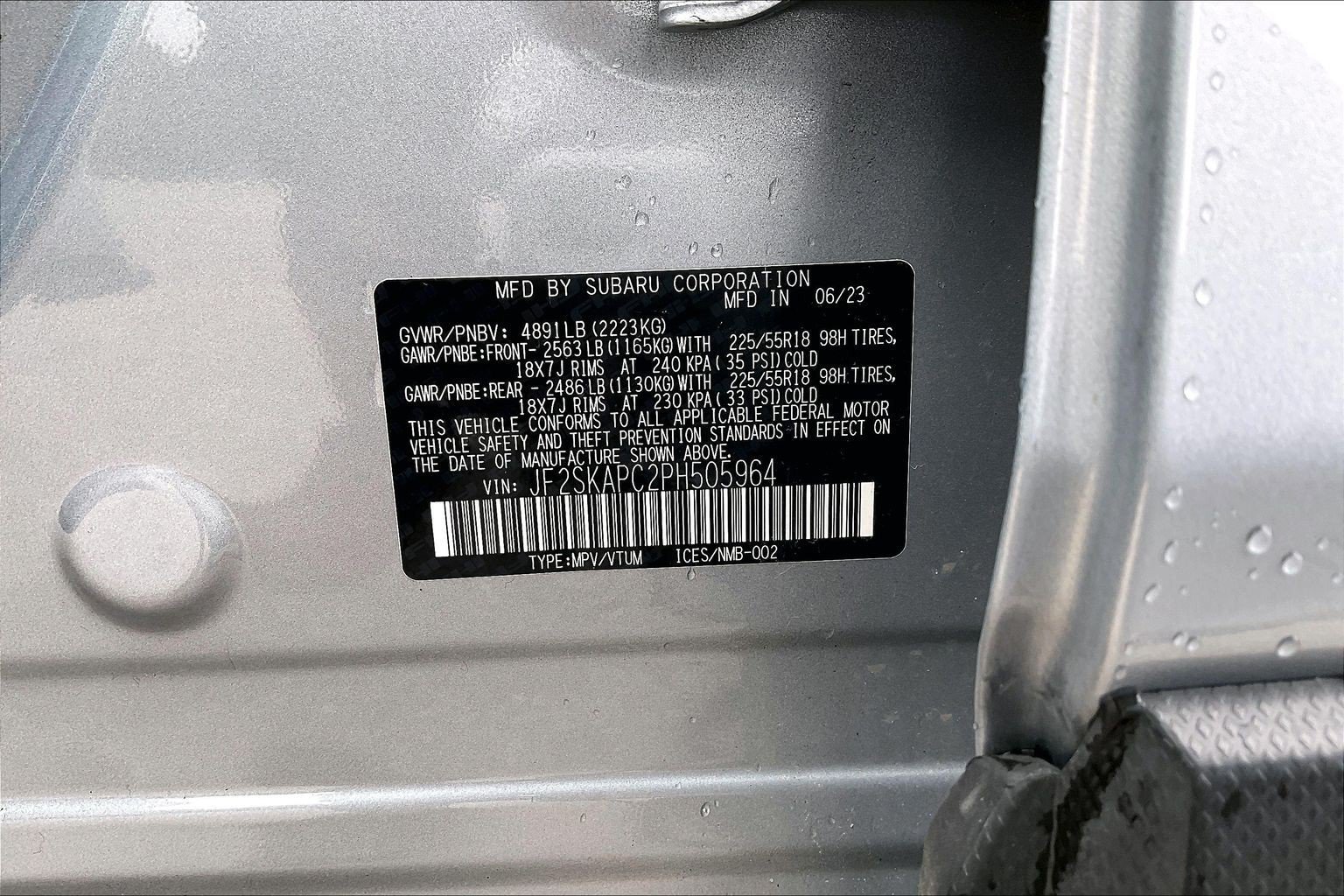 Certified 2023 Subaru Forester Limited AWD/4WD image 33