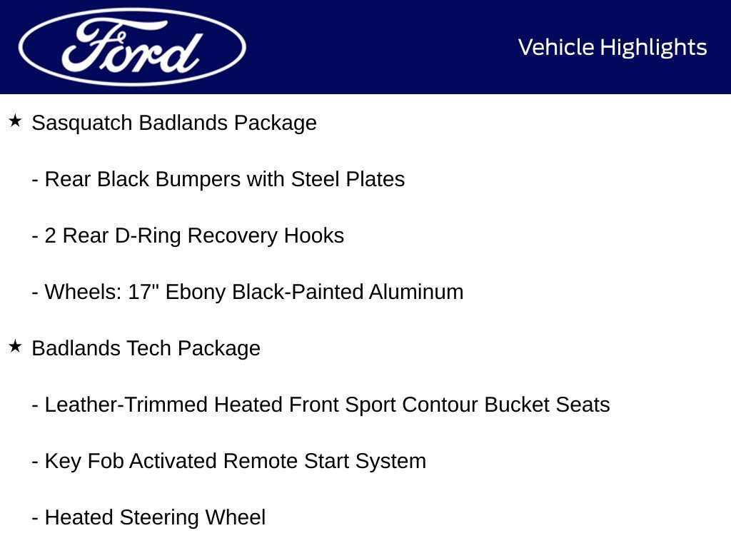New 2026 Ford Bronco Sport Badlands w/ Sasquatch Badlands Package AWD/4WD image 10