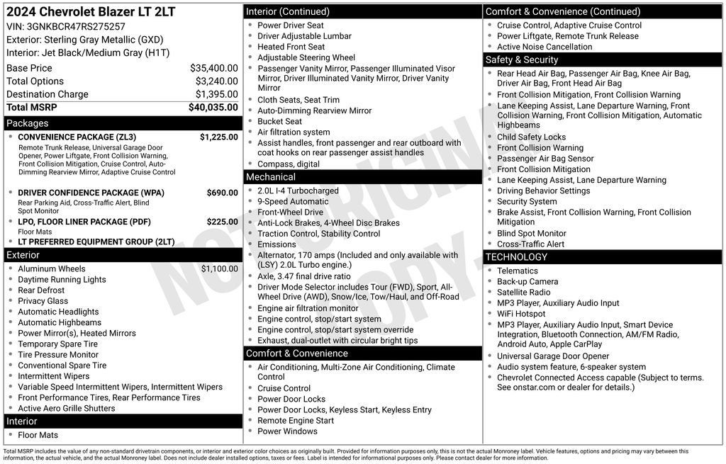 Used 2024 Chevrolet Blazer LT w/ Convenience Package FWD image 4