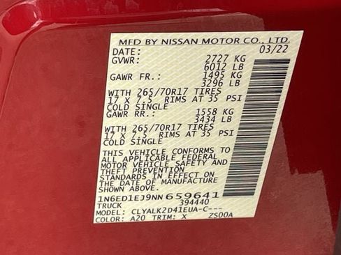 Used 2022 Nissan Frontier Pro-X RWD image 30