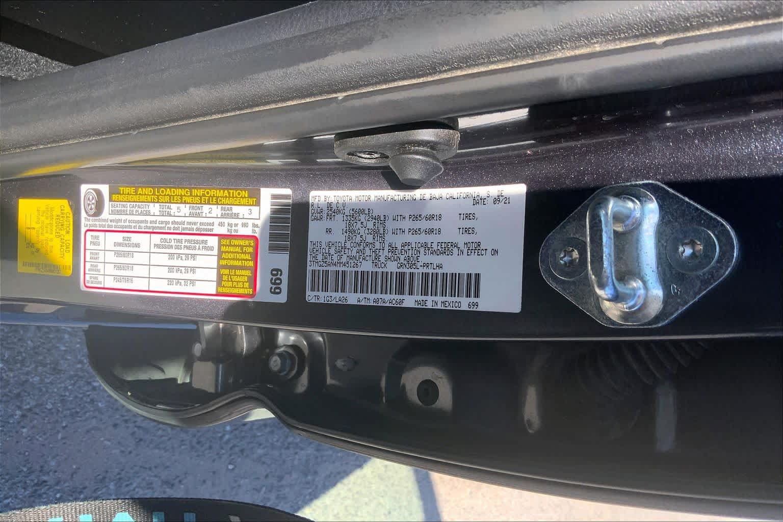 Used 2021 Toyota Tacoma Limited w/ Nightshade Package AWD/4WD image 32
