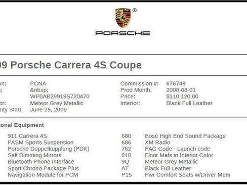 Used 2009 Porsche 911 Carrera 4S AWD/4WD image 7