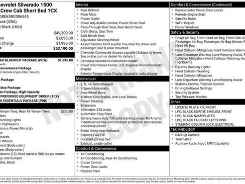 Used 2024 Chevrolet Silverado 1500 Custom w/ Turbomax Blackout Package AWD/4WD image 17