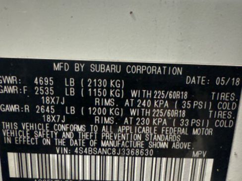 Used 2018 Subaru Outback 2.5i Limited image 47