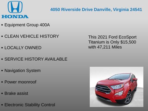 Used 2021 Ford EcoSport Titanium FWD image 7