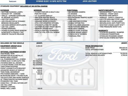 New 2026 Ford F150 King Ranch w/ Equipment Group 601A High AWD/4WD image 2