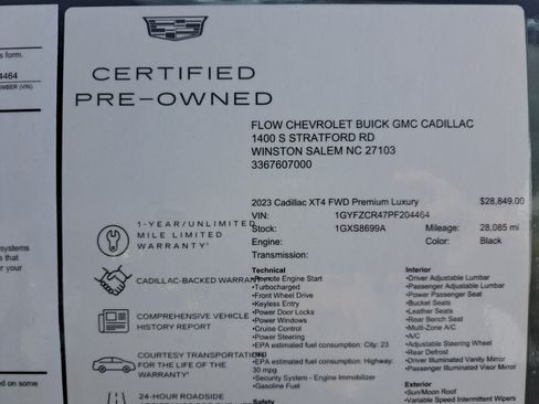 Used 2023 Cadillac XT4 Premium Luxury FWD image 35