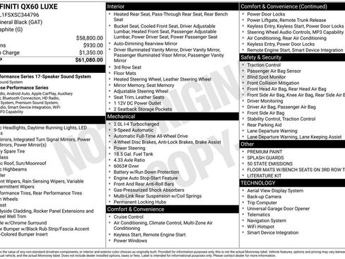 Certified 2025 INFINITI QX60 Luxe AWD/4WD image 34