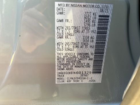 New 2026 Nissan Frontier PRO-4X w/ Pro-4x Convenience Package image 29