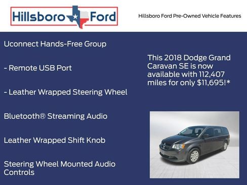 Used 2018 Dodge Grand Caravan SE w/ UConnect Hands-Free Group FWD image 6