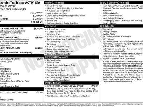 Used 2023 Chevrolet TrailBlazer ACTIV w/ Sun and Liftgate Package AWD/4WD image 21