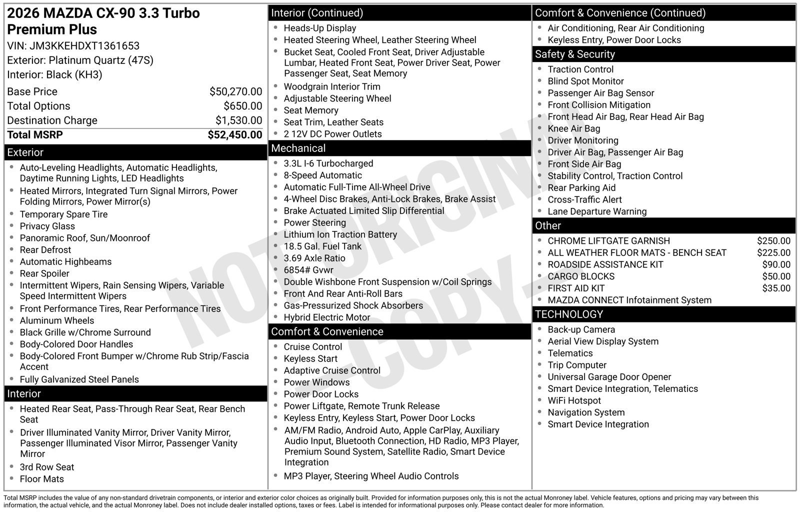 Certified 2026 MAZDA CX-90 3.3 Turbo w/ Premium Plus Pkg AWD/4WD image 25