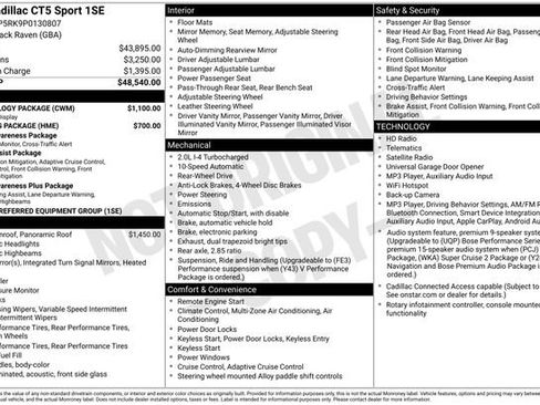 Certified 2023 Cadillac CT5 Sport w/ Technology Package RWD image 2
