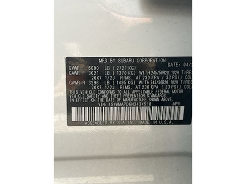Used 2022 Subaru Ascent Limited w/ Technology Package AWD/4WD image 7