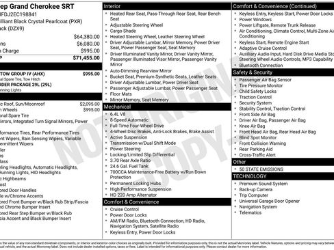 Used 2014 Jeep Grand Cherokee SRT w/ Trailer Tow Group IV AWD/4WD image 6