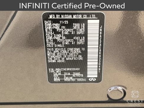 Certified 2024 INFINITI QX80 Premium Select w/ Cargo Package AWD/4WD image 33