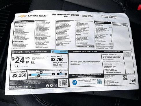 New 2026 Chevrolet Silverado 1500 LTZ w/ LTZ Premium Package AWD/4WD image 12