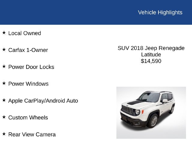 Used 2018 Jeep Renegade Latitude FWD image 2