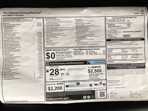 New 2026 BMW X1 xDrive28i w/ Technology Package AWD/4WD image 36