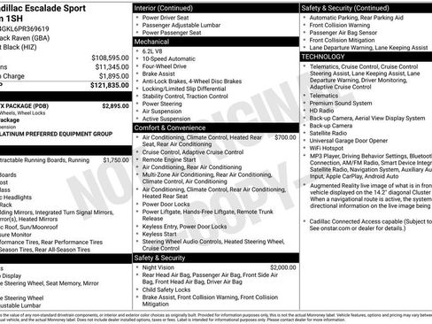 Used 2023 Cadillac Escalade Sport Platinum w/ LPO, ONYX Package image 2