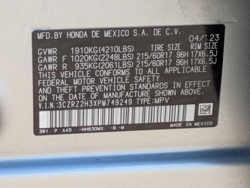 Certified 2023 Honda HR-V LX image 31