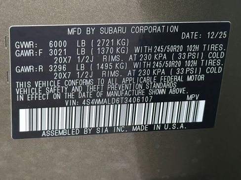 New 2026 Subaru Ascent Bronze Edition AWD/4WD image 29