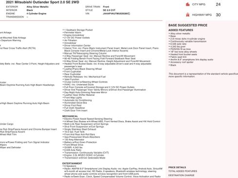 Used 2021 Mitsubishi Outlander Sport SE image 4