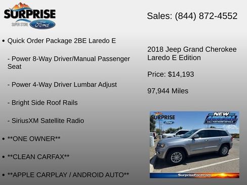 Used 2018 Jeep Grand Cherokee Laredo RWD image 6