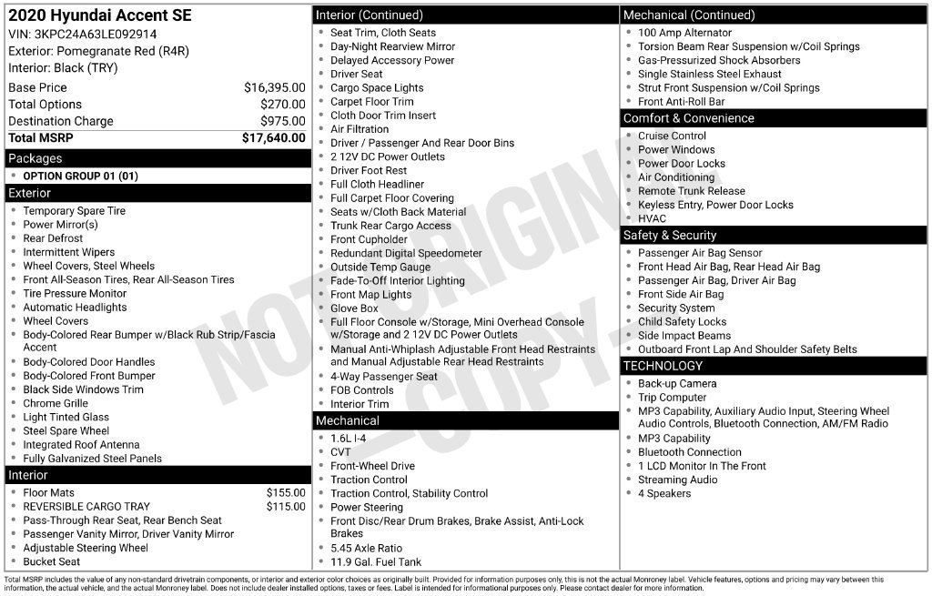 Used 2020 Hyundai Accent SE FWD image 31