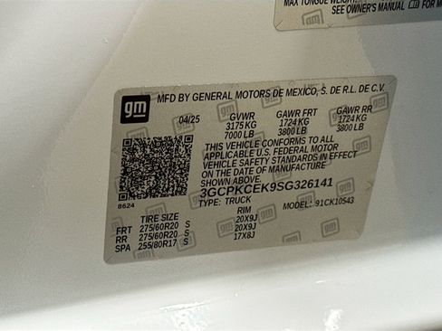 Used 2025 Chevrolet Silverado 1500 Custom Trail Boss w/ Turbomax Blackout Package image 34