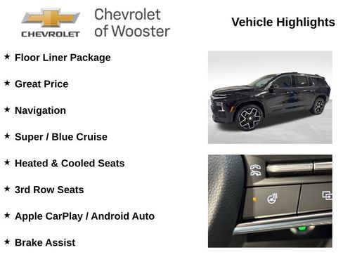 New 2026 Chevrolet Traverse High Country w/ LPO, Floor Liner Package AWD/4WD image 2