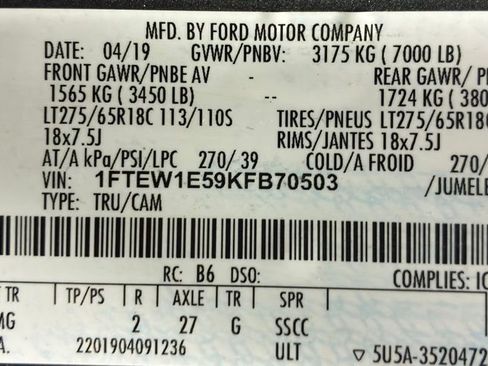 Used 2019 Ford F150 XLT w/ Equipment Group 301A Mid image 57