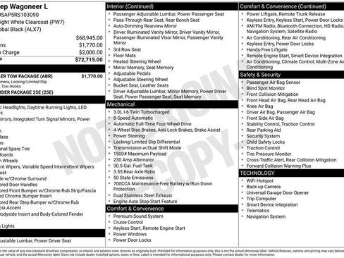 Used 2024 Jeep Wagoneer L 4WD w/ HD Trailer Tow Package image 26