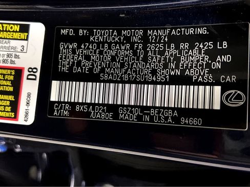 Certified 2025 Lexus ES 350 w/ Premium Package FWD image 27