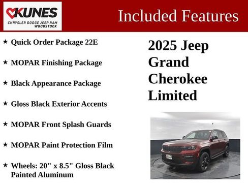 New 2025 Jeep Grand Cherokee Limited w/ Black Appearance Package AWD/4WD image 3