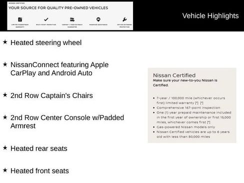 Certified 2023 Nissan Armada Platinum w/ Captain's Chairs Package AWD/4WD image 9