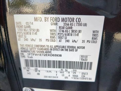 Used 2014 Ford F150 Lariat w/ Lariat Chrome Package image 24