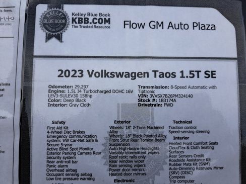 Used 2023 Volkswagen Taos SE w/ Black Wheel Package FWD image 39