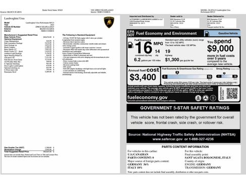 Used 2023 Lamborghini Urus Performante AWD/4WD image 6