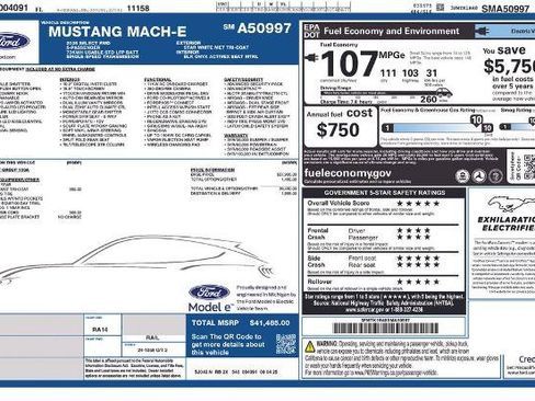Certified 2025 Ford Mustang Mach-E Select RWD image 2