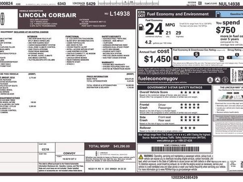Used 2022 Lincoln Corsair AWD w/ Equipment Group 101A image 4