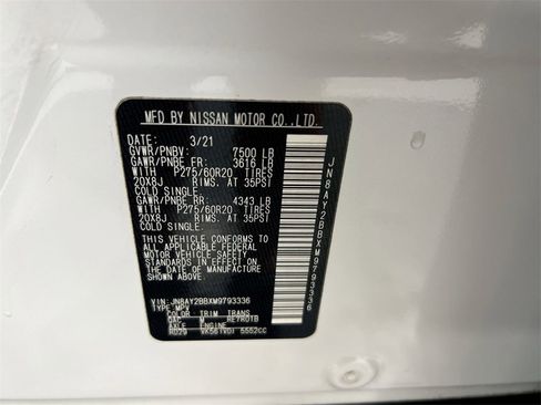 Used 2021 Nissan Armada SL w/ Captain's Chairs Package image 27