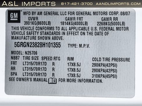 Used 2008 HUMMER H2 image 73