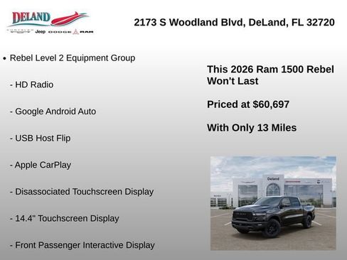 New 2026 RAM 1500 Rebel w/ Rebel Level 2 Equipment Group AWD/4WD image 30