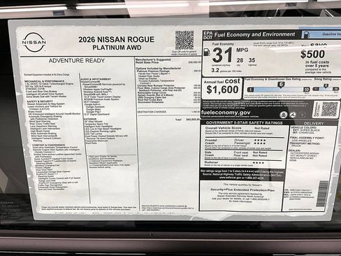 New 2026 Nissan Rogue Platinum w/ Platinum Premium Package AWD/4WD image 80