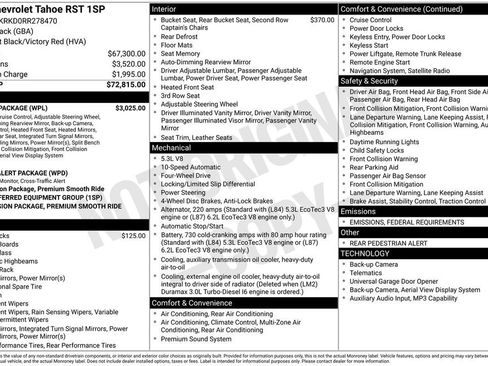 Certified 2024 Chevrolet Tahoe RST w/ Luxury Package image 60